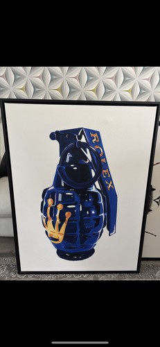 Rolex grenade framed - framed, canvas