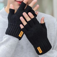 Alpaca Wool Fingerless Gloves