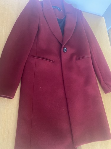Zara red wool blend - blend, uk