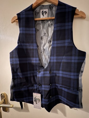 Tartan waistcoat skinny fit - tartan, waistcoat.