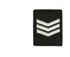 Sergeant SGT Stripes Chevrons  Hook + Loop  Police Rank Patch Badge