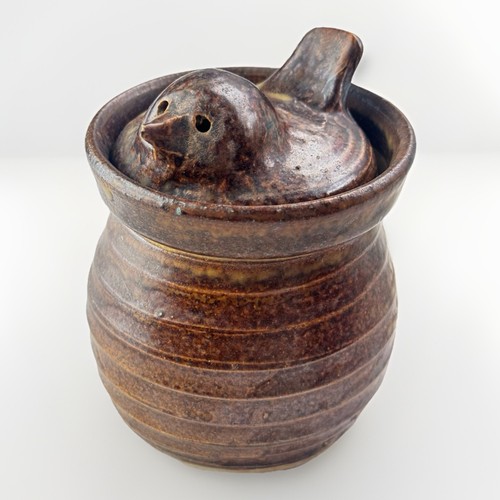 Rustic studio pottery lidded - rustic,