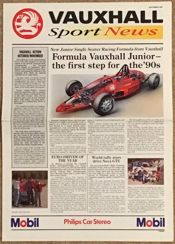 Vauxhall sport news sept 1990 - sport,