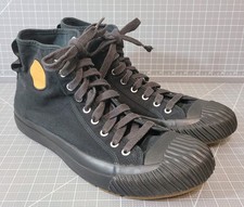 PF Flyers Grounder Hi Top Black On Black Athletic Sneakers Men's 10.5 Women's 12