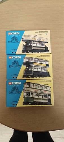 Corgi classic model trams - 3x,