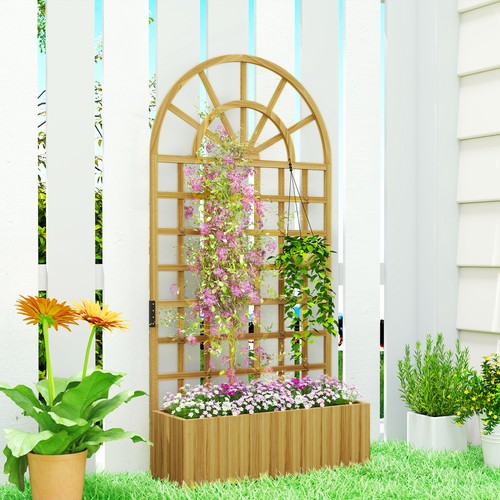 Wooden raised planter with - raised,