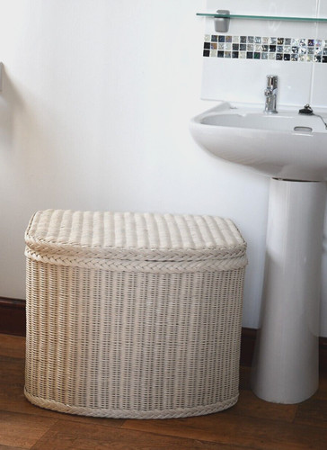 Shape wicker laundry basket - wicker,