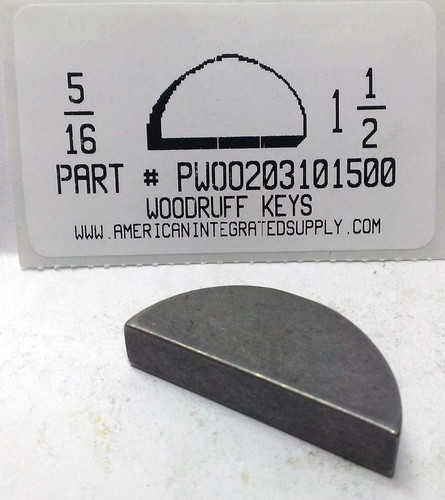 16x1 2 woodruff keys - #25,