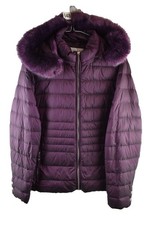 Per Una Womans Purple Duck Down Filled hooded Parka Jacket Size 18