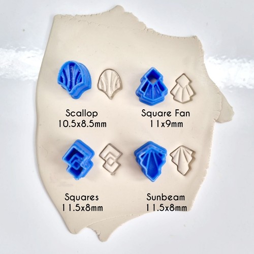 Art deco stud cutters polymer - deco,