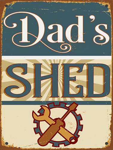 Dad shed retro metal - dad's,