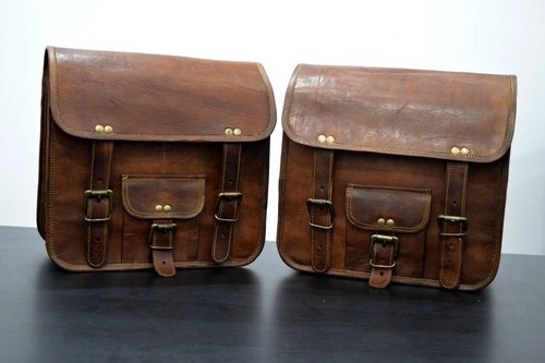 Vintage leather motorcycle - vintage,
