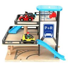 Kids wooden car garage carpark