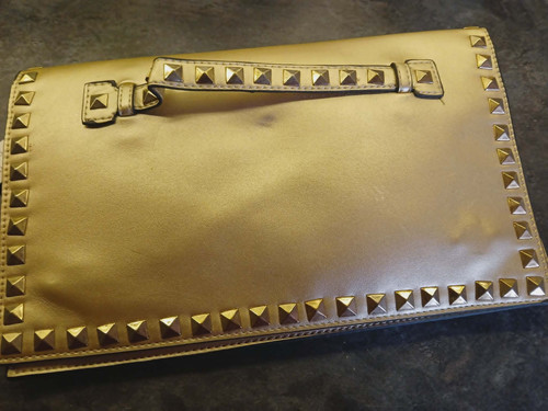 Large gold lydc - gold, cluch