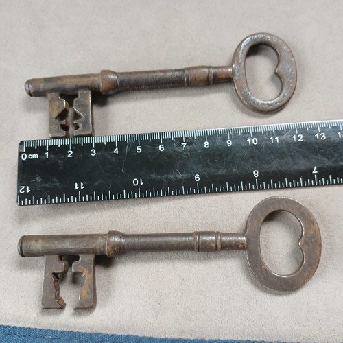 Vintage keys 12cms long - x,