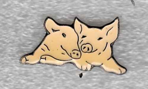 Piglet pin badge piglets - badge.,
