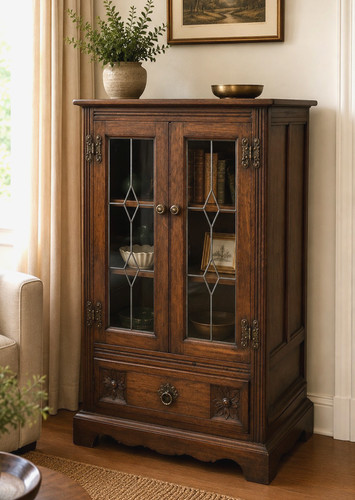 Old charm oak cabinet - charm, hi