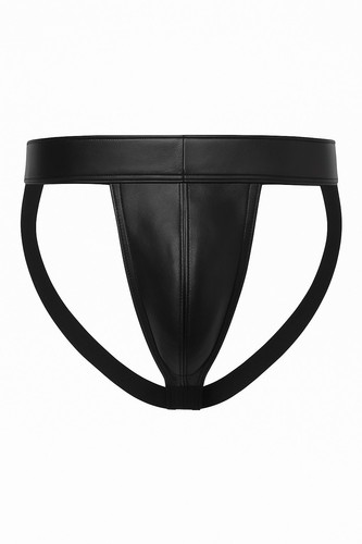 Genuine leather black midde - black,