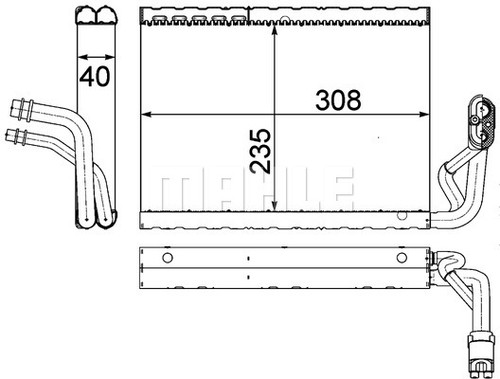 Mahle 000p evaporator - mahle,