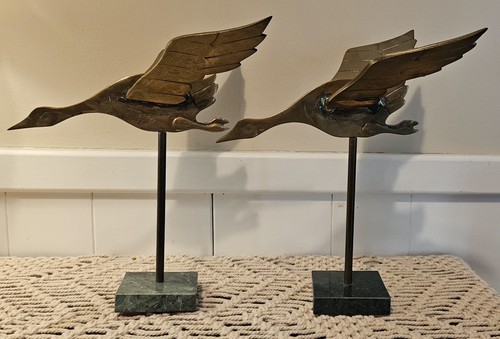 Vintage pair brass flying - pair,