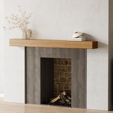 Solid Oak Beam Fireplace
