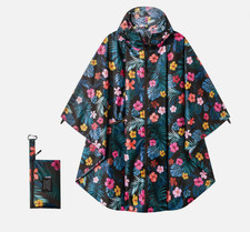 Floral Rain Poncho for Women