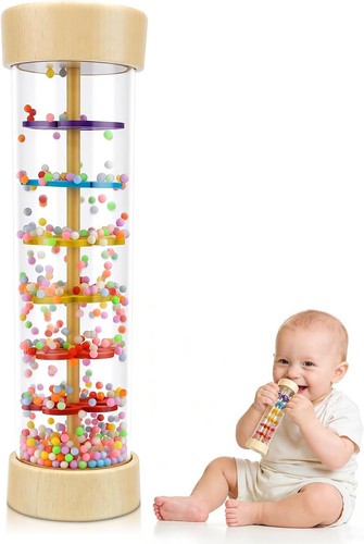 Wooden baby rattle - baby,