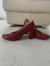 Red cabin crew high heels