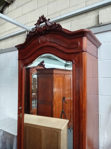 Single french antique armoire - antique,