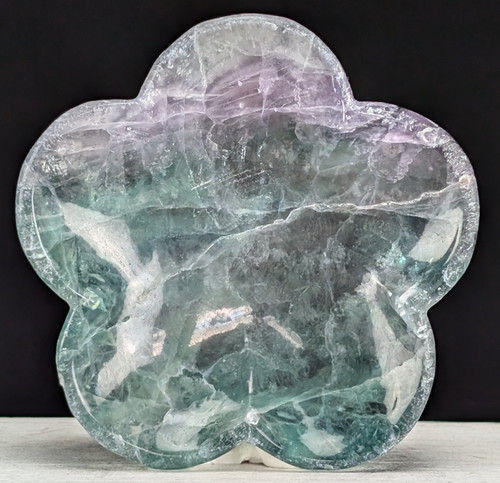 Fluorite bowl carving - fluorite, cloud