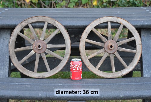 Pair vintage old - pair, wooden
