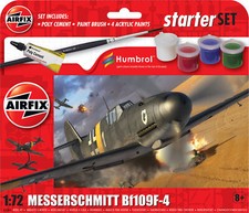 Airfix A55014 Messerschmitt Bf109F-4 Plastic Kit Starter Set