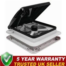Roof Vent Fan Camper Van Motorhome w/ LED Light RV Caravan Skylight Vent UK