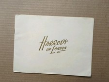 Vintage 1950s Harrods Of London Department Store Guide 16 pgs Very Rare Booklet 