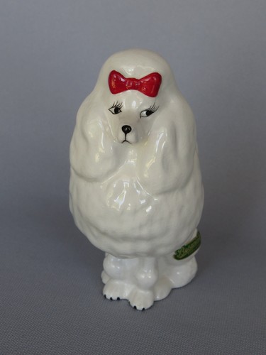 Beswick england white poodle - england,