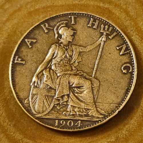 1904 farthing penny - farthing, 1/4
