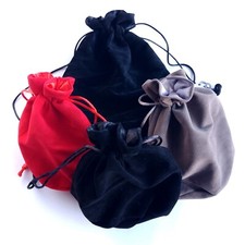 Velvet Drawstring Dice Bags Role Playing DND RPG D20 Games Satin Lined TTRPG