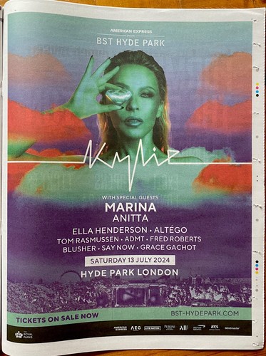 Kylie minogue tour date line - kylie,