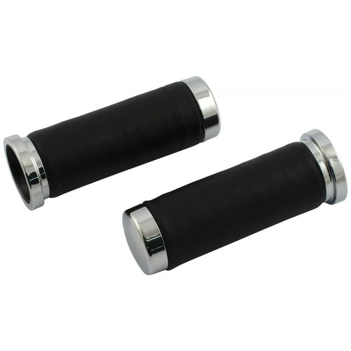 Black chrome grips yamaha - chrome, grips: