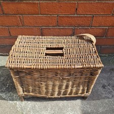 VINTAGE WICKER FISHING BASKET