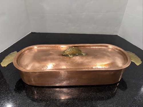 Gorgeous copper and brass fish - copper,