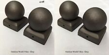 4 Fence Post Ball Tops Caps Wrought Iron Gates Railings Metal Weldable 2" 50mm..