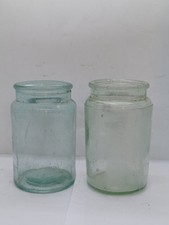 2 Old Glass Jam/Preserve Jars