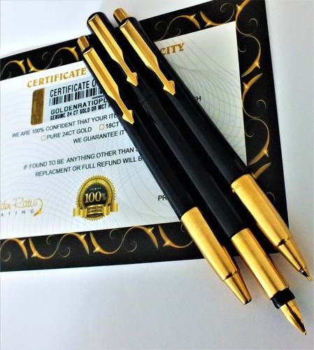 24ct gold plated parker pen - 24ct,