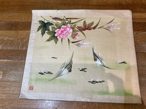 Vintage painting silk - vintage, on