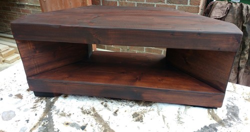 Corner rustic pine unit - rustic,