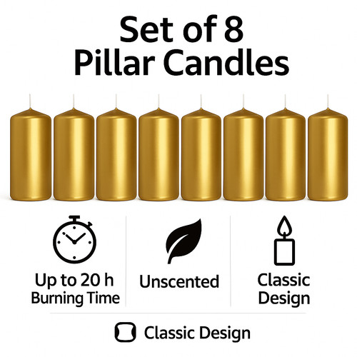 Pack pillar candles 10 - pack,