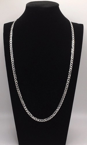 Sterling silver 5mm curb - silver, chain
