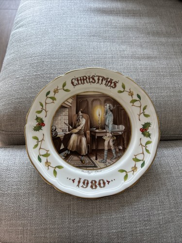 Aynsley 1980 christmas plate - aynsley,