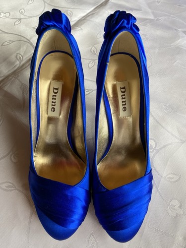 Dune royal blue satin court - dune,